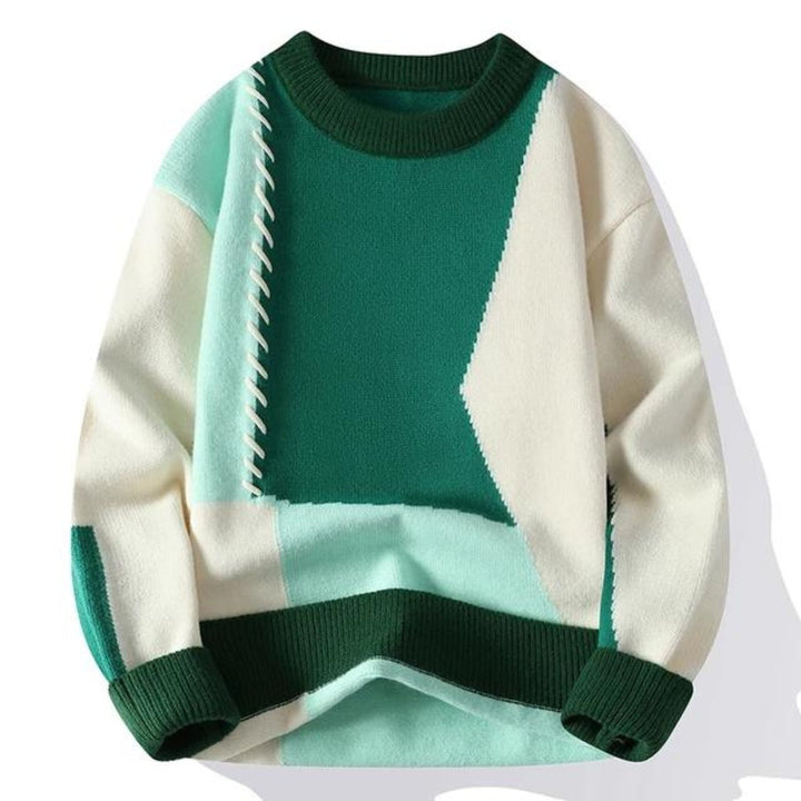 Finley™ | Cozy Patchwork Knit Sweater