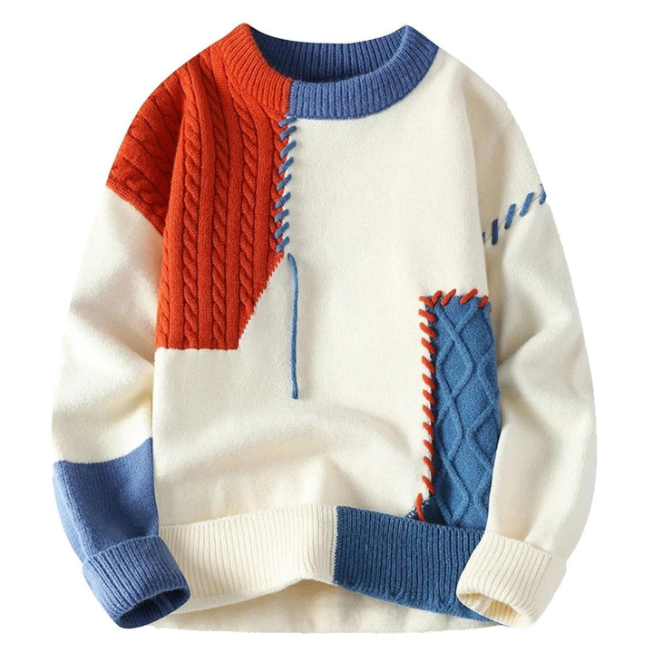 Finley™ | Cozy Patchwork Knit Sweater