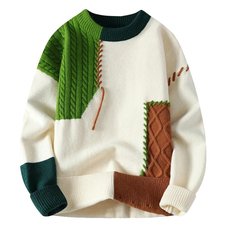 Finley™ | Cozy Patchwork Knit Sweater