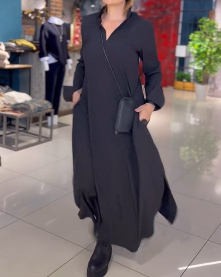 Eleanor™ - Elegant Longline Shirt Dress