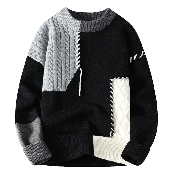 Finley™ | Cozy Patchwork Knit Sweater