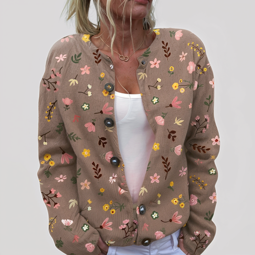 Caitlin™ - Floral Button Cardigan