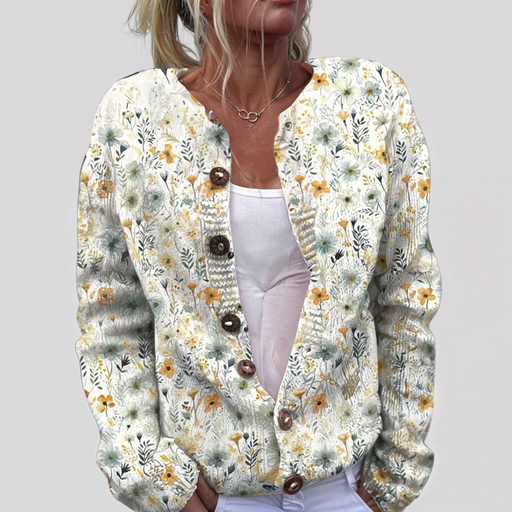 Caitlin™ - Floral Button Cardigan