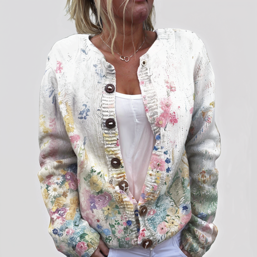 Caitlin™ - Floral Button Cardigan