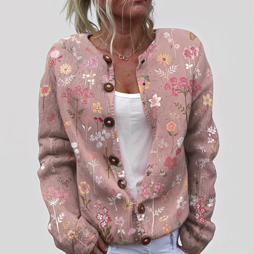 Caitlin™ - Floral Button Cardigan