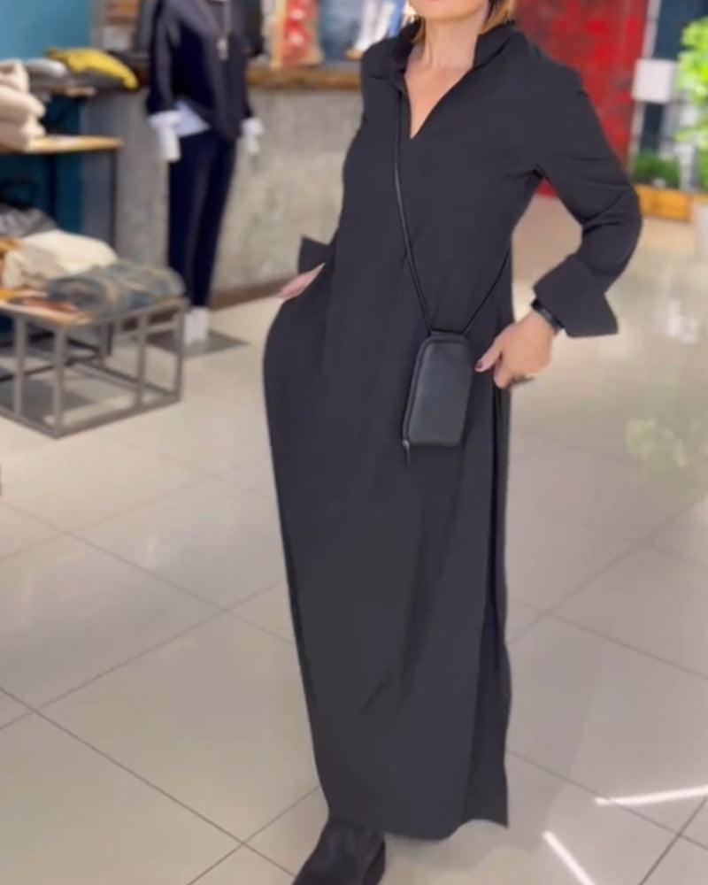 Eleanor™ - Elegant Longline Shirt Dress