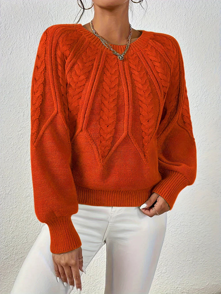 Elowen™ - Chic Cable Knit Sweater