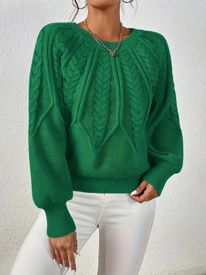 Elowen™ - Chic Cable Knit Sweater