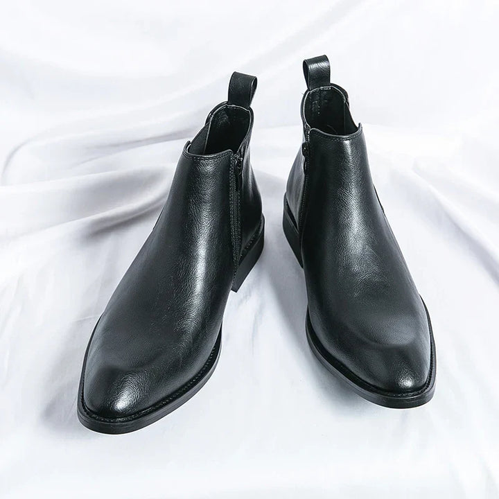 Edward | Zipped Leather Chelsea Boots