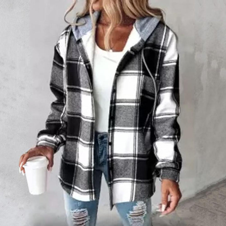Amabel™ - Cozy Plaid Hooded Shirt
