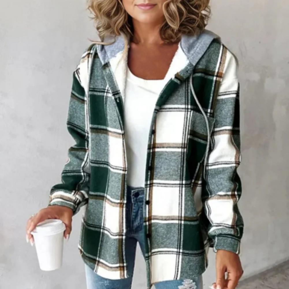 Amabel™ - Cozy Plaid Hooded Shirt
