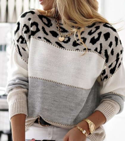 Selene™ - Luxe Leopard Knit Sweater