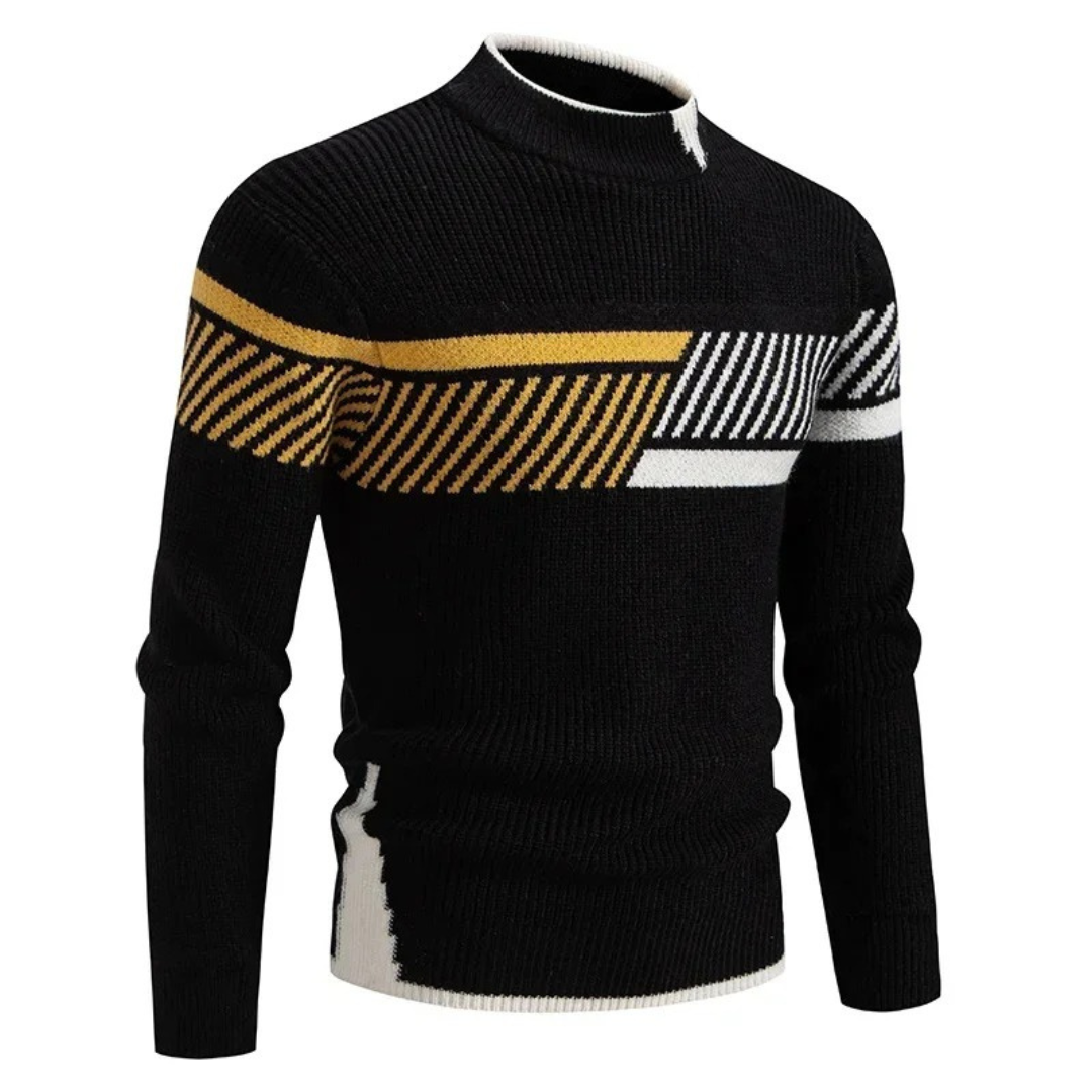 Oskar™ | Modern Geometric Knit Sweater